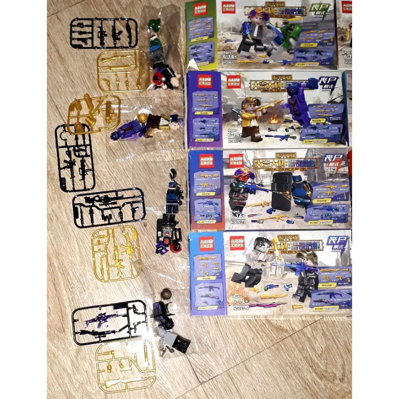 Lắp ráp 1 hộp Lego_Pubg HJ097 có nhiều chi tiết bằng nhựa rất đẹp