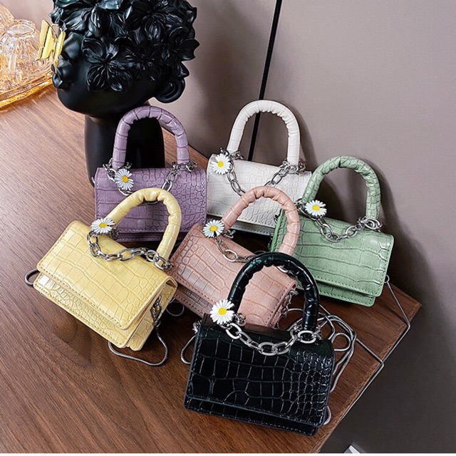 [FREESHIP] ❤️Túi mini kèm tag hoa cúc❤️