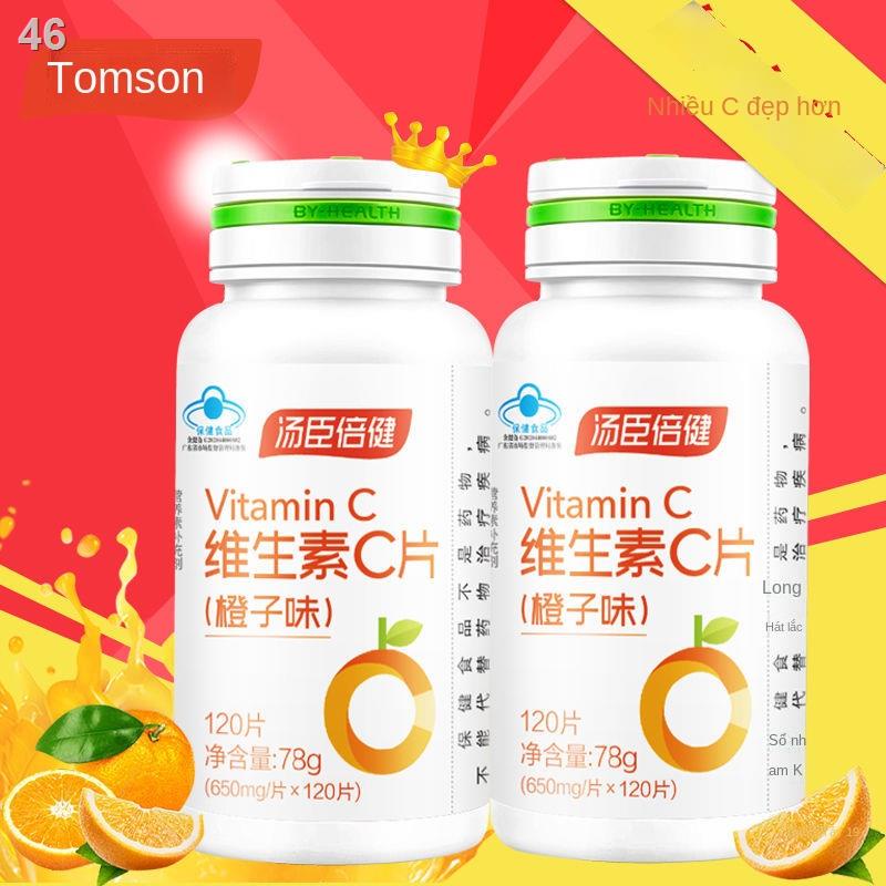 bjp Viên nén Vitamin C bổ sung cho sức khỏe (Vị cam) uống VC dành người lớn có thể nhai được Làm trắng da 120