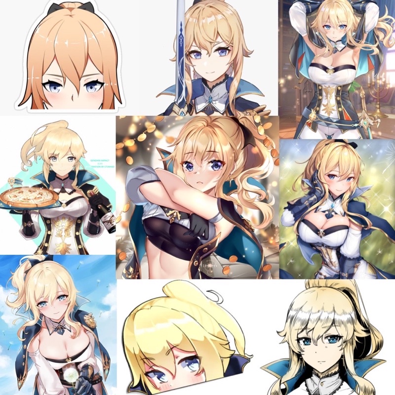 Hình dán Sticker Jean Genshin impact 30-60 ảnh ép lụa khác nhau