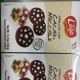 Bánh quy cacao Lago nhập khẩu Ý