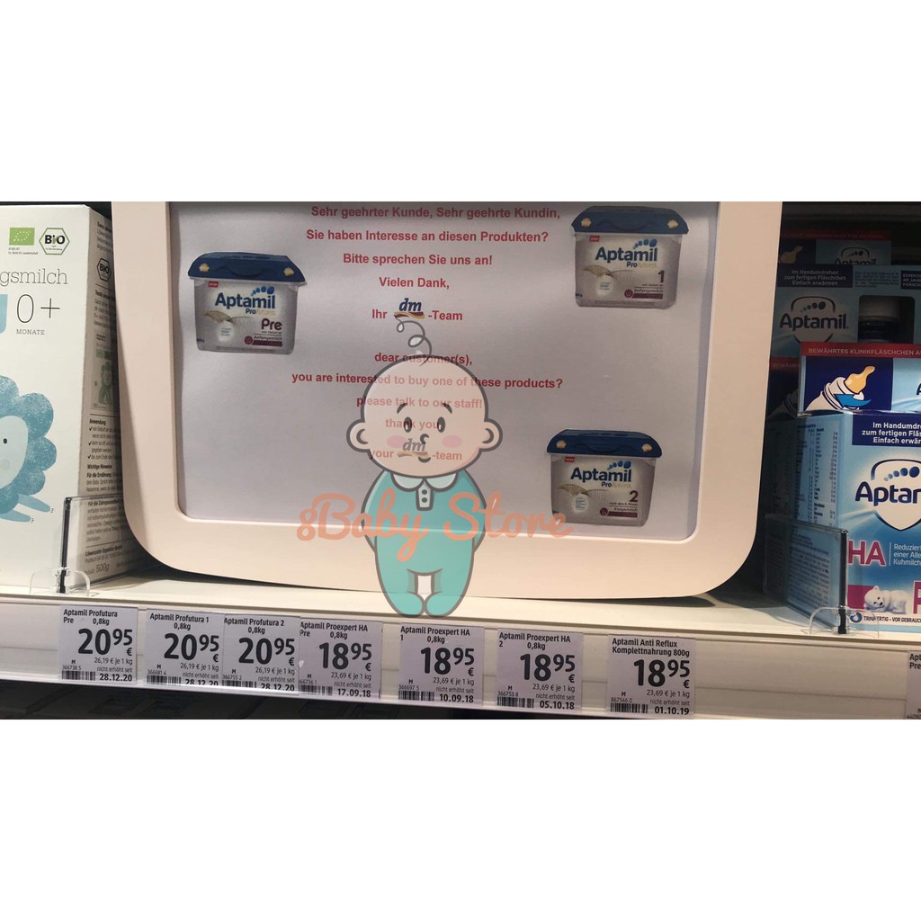 DATE 2022 Sữa Aptamil Đức 800gr Hộp Bạc, Xanh Bay Air, đủ bill