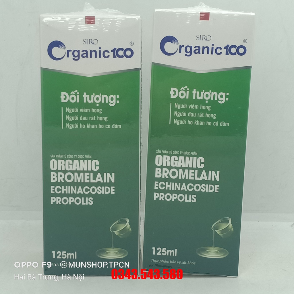 Siro ho ORGANIC 100  chai 125ml