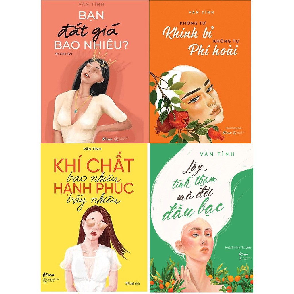 Sách - Combo  tác giả Vãn Tình: Bạn đắt giá, khí chất bao nhiêu, bình tĩnh khi ê, lấy tình thâm..