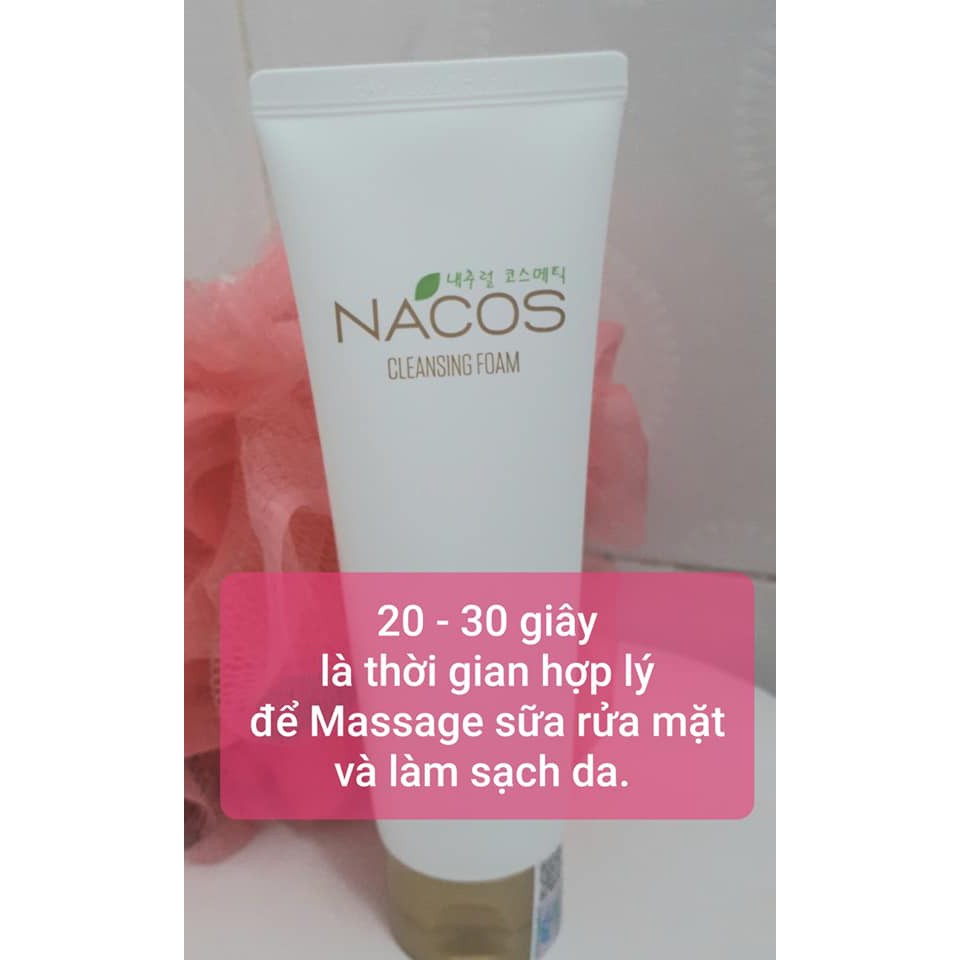 Sữa Rửa Mặt Vật Lý Nacos Cleansing Foam Hàn Quốc