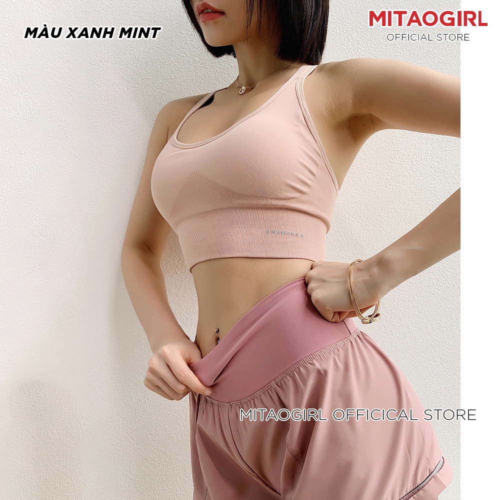 Áo bra tập gym yoga nữ MITAOGIRL khoá cài sau thể thao chất dệt co giãn nâng đỡ cố định ngực