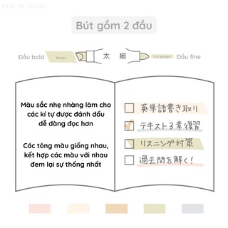 [Màu mới 2022] Bút đánh dấu highlight 2 đầu Zebra Mildliner