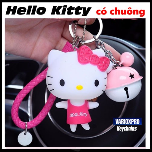 Móc khỏa HELLO KITTY đủ màu - kèm chuông Siêu To