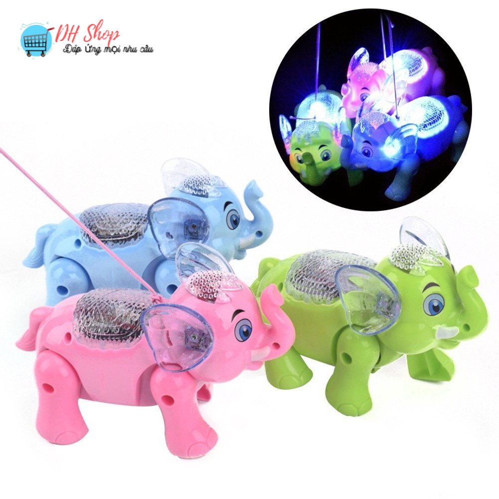 Đồ chơi con voi chạy pin có nhạc & đèn - Món quà thú vị dành cho con yêu - đèn trung thu 2022 #dhshop