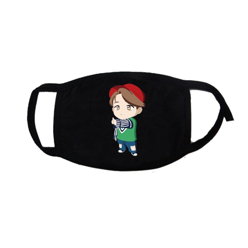 Khẩu trang BTS cartoon mẫu mới nhất - Giá hủy diệt