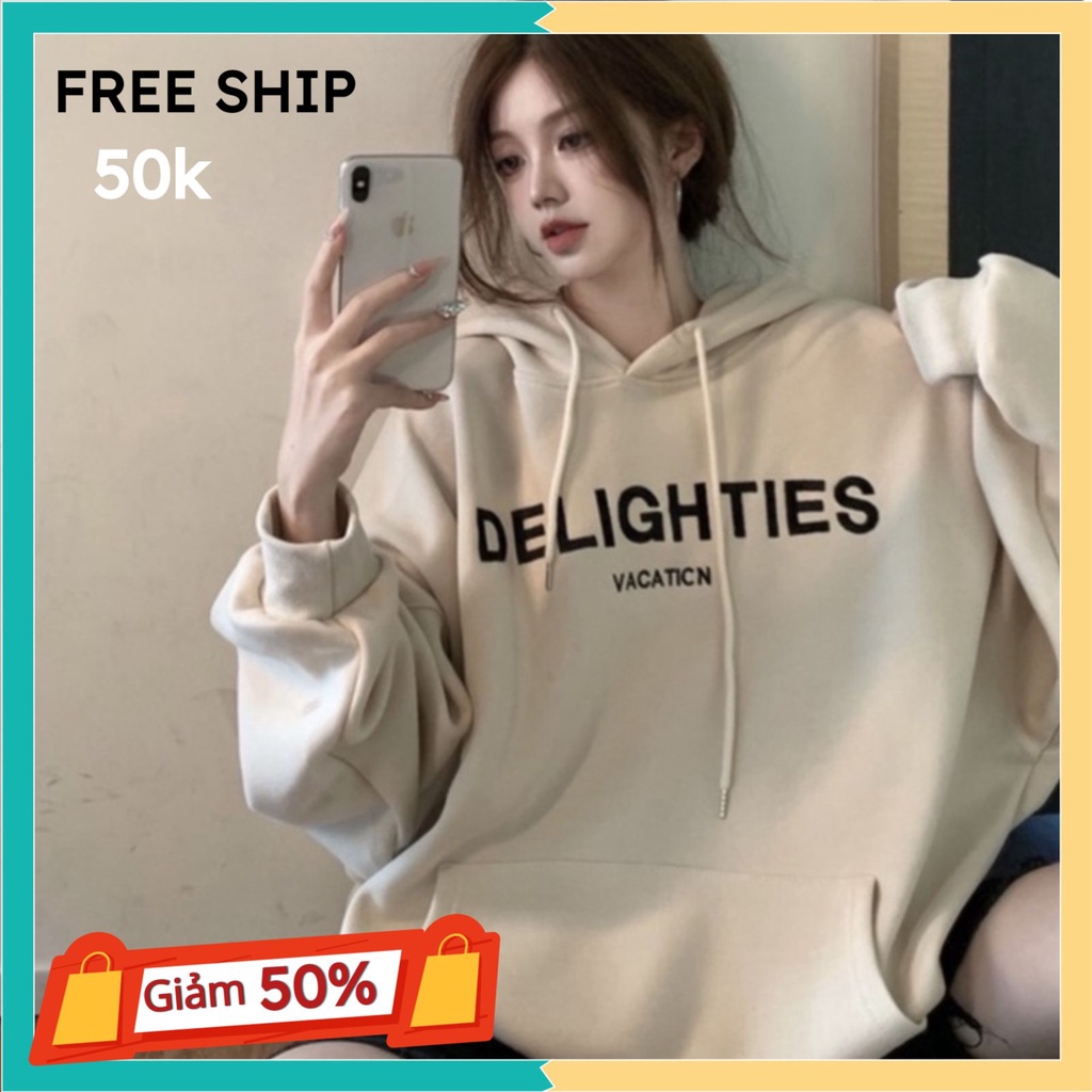Áo hoodie nam nữ phong cách oversize nỉ siêu đẹp vải dày form rộng DELIG Unisex hot | BigBuy360 - bigbuy360.vn