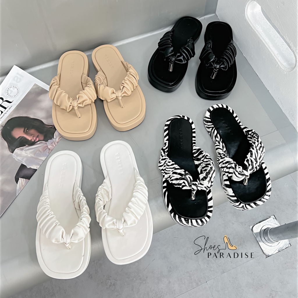 Dép nữ đế xuồng thời trang đế bằng bánh mì phong cách ulzzang SHOES PARADISE DĐX