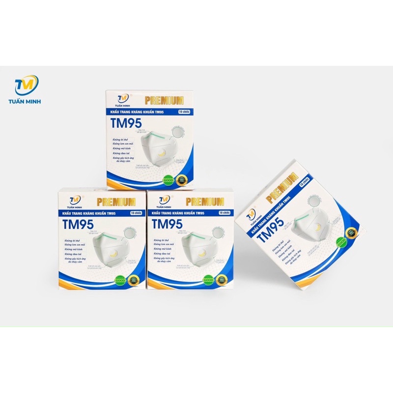Khẩu trang N95 5 lóp kháng khuẩn chống bụi mịn hiệu quả  - amiofficial