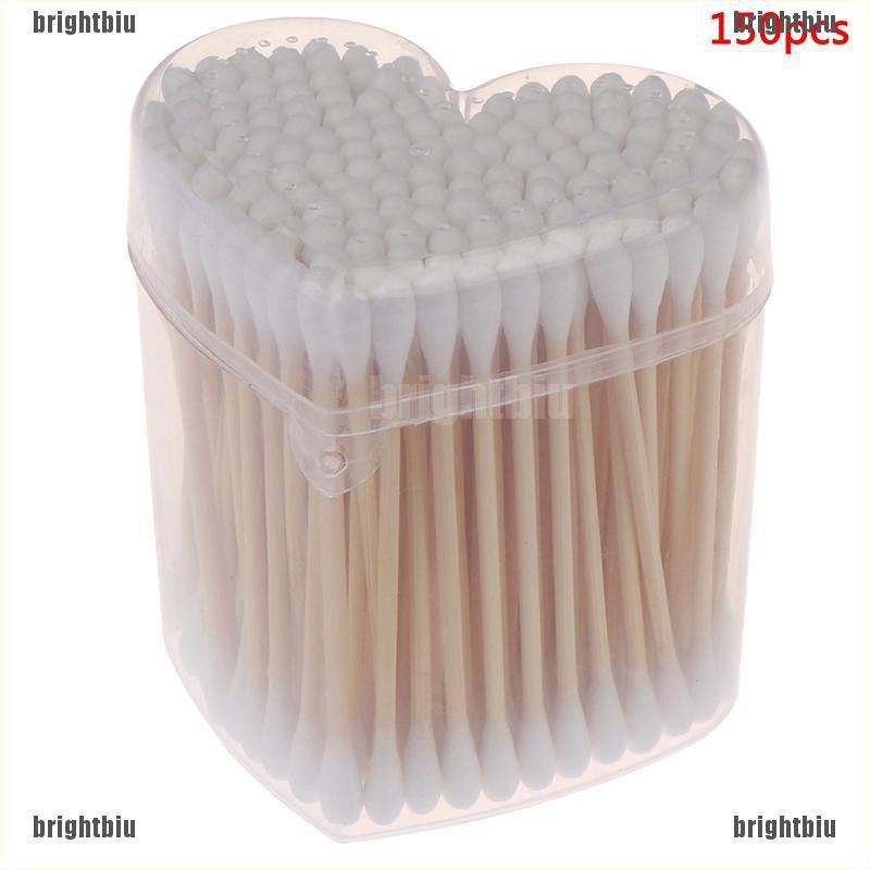 BIU 300 pcs New Disposable Cotton Swab Applicator Q-tip Swabs Bamboo Handle Sturdy[VN]