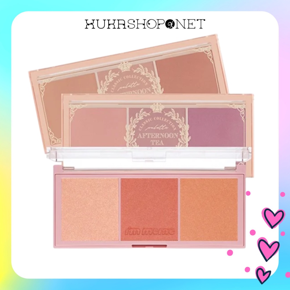 Bảng má hồng bảng phấn má 3 màu I’m Meme Afternoon Tea Blusher Palette 11.4g