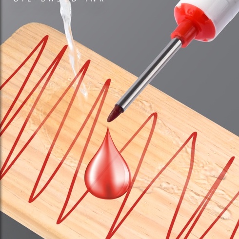 Bút Lông Đánh Dấu Ngòi Dài 2cm Đa Năng Chống Thấm Nước Nhanh Khô Màu Đỏ / Xanh Dương / Đen Cho Làm Mộc, Kim Khí, Xây Dựng