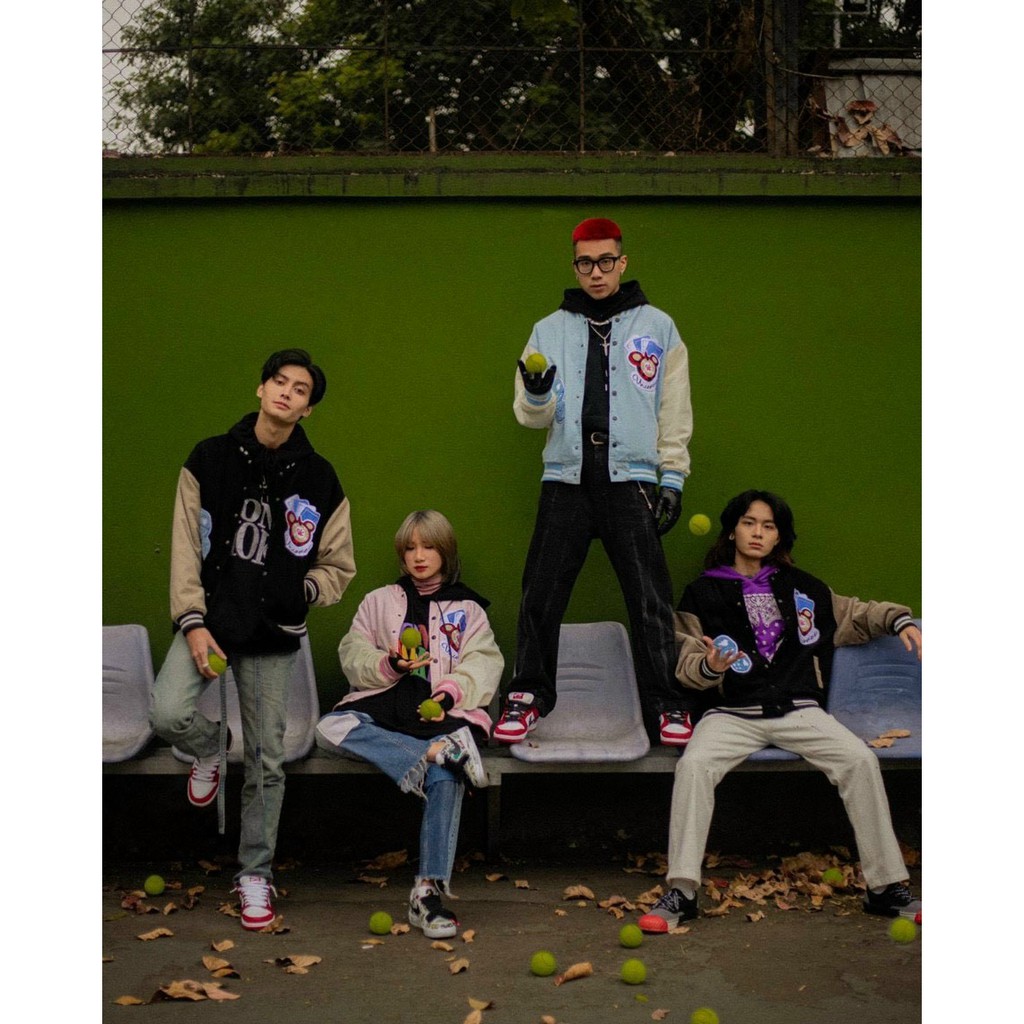 Áo Khoác Bomber - Áo Khoác Nhung tăm Varsity UNCOVER Unisex Nam Nữ