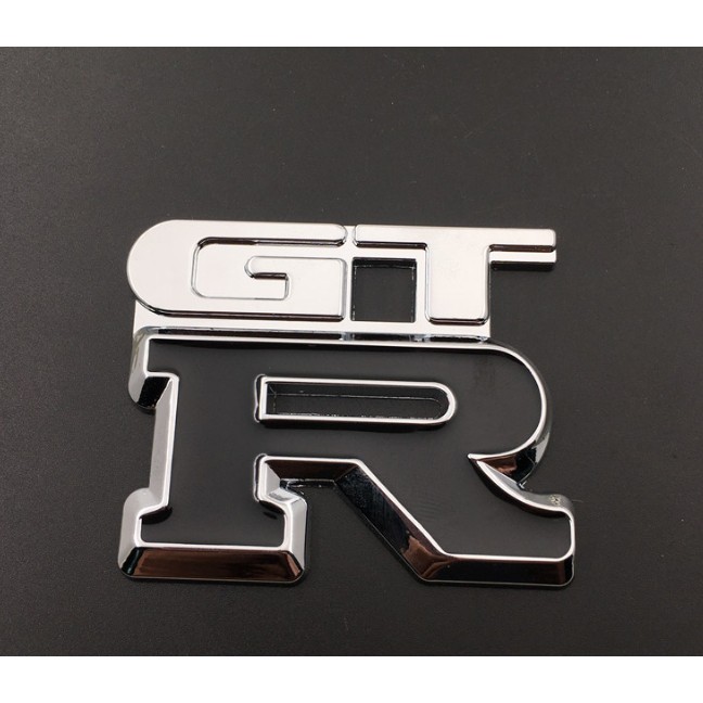 Tem dán xe hơi kim loại nguyên chất 3D Tem nhãn xe cá nhân sửa đổi GTR dán nhãn xe kim loại GTR tiêu chuẩn xe hơi