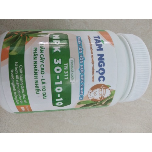 Phân bón lá NPK 30-10-10 giúp cây tăng trưởng thân, lá, phân nhánh nhiều SP của thầy tám Ngọc- chai 100G
