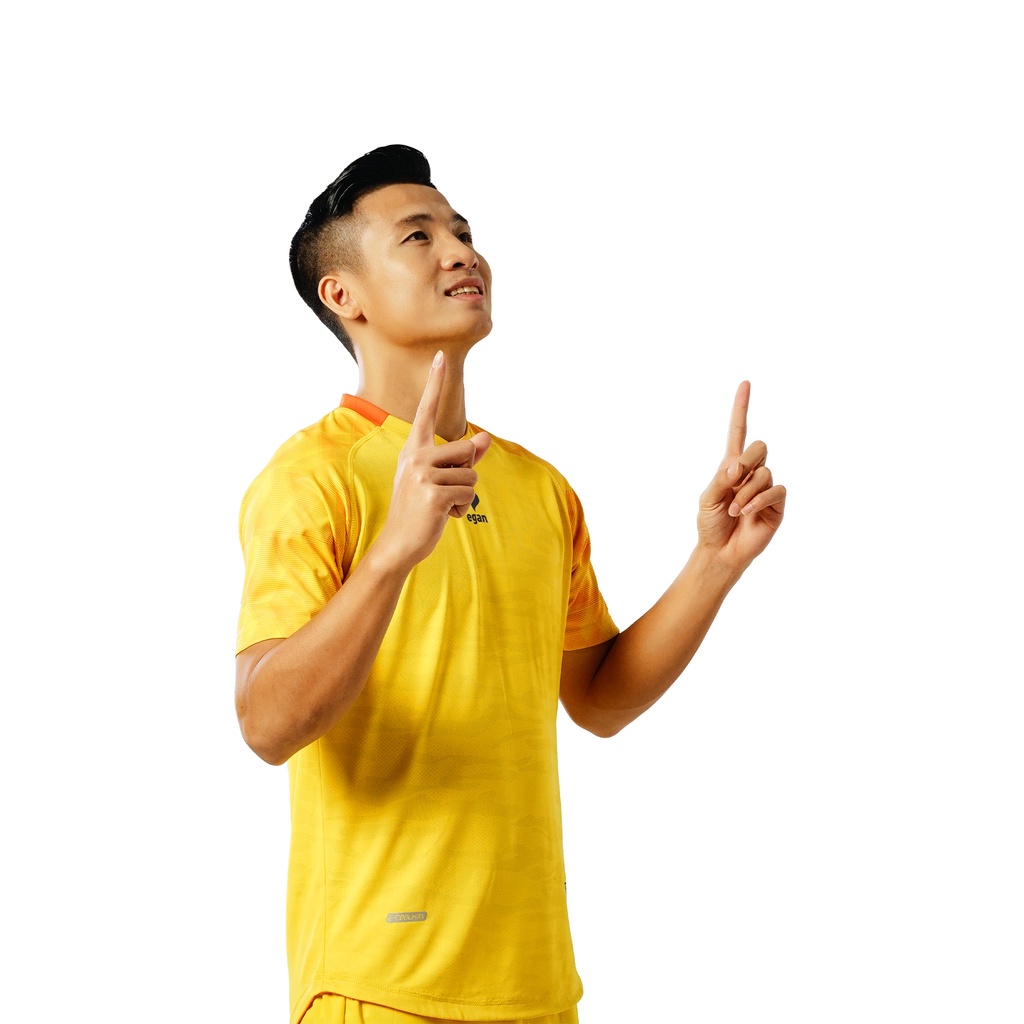 Bộ quần áo thể thao bóng đá đồ bộ nam mùa hè cao cấp màu vàng EGAN ALPHA-TD04