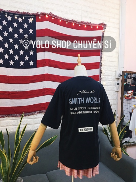 Áo thun tay lỡ form rộng ulzzang Atlantis SMITH WORLD UNISEX | BigBuy360 - bigbuy360.vn