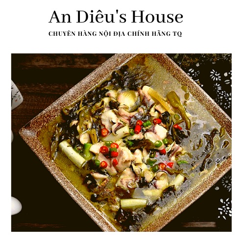 Dưa muối chua cay Tứ Xuyên gia vị nấu cá dưa chua gói 208g