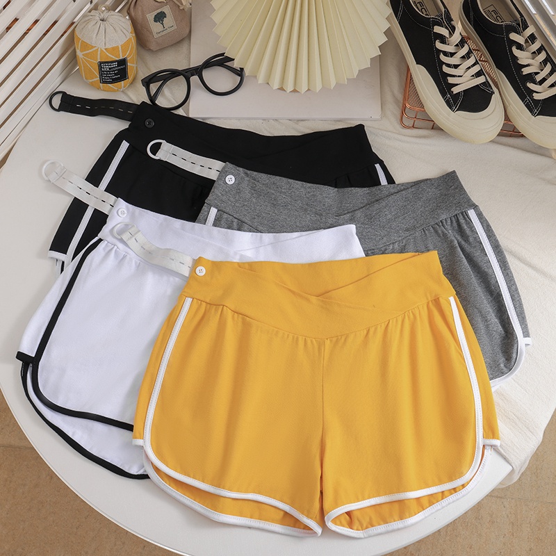 Quần Short Legging Lưng Thấp Chống Chói Phong Cách Hàn Quốc Thời Trang Mùa Hè Dành Cho Bà Bầu