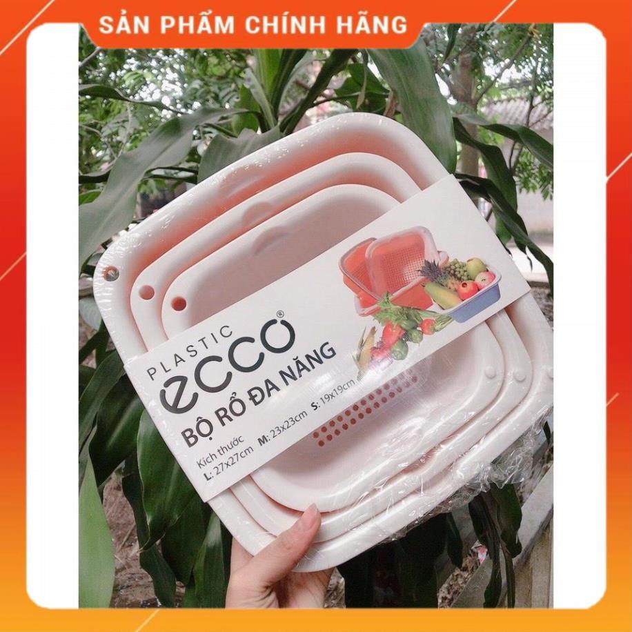 Bộ 3 Rổ Thau 6 Món Rửa Rau Củ Quả Tiện Ích