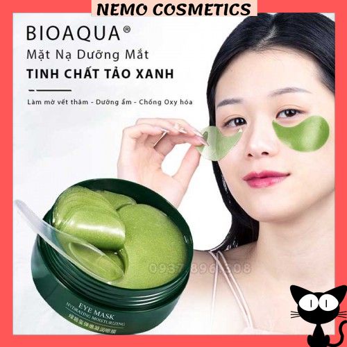 Hộp 60 miếng mặt nạ mắt Bioaqua Eyemask Hydrating dưỡng ẩm, mờ thâm