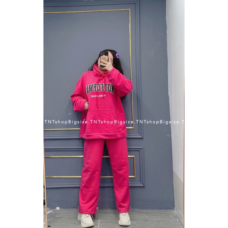 Áo HOODIE Nỉ Bông - QUẦN ỐNG RỘNG UNISEX [ TNT SHOP BIGSIZE 60KG 90KG ] | BigBuy360 - bigbuy360.vn