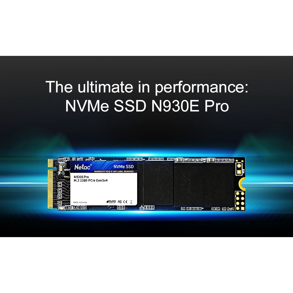 SSD Netac M.2 2280 NVMe 256GB PCIe N930E Pro Gen3x4 Chính Hãng - Mới Bảo hành 36 tháng