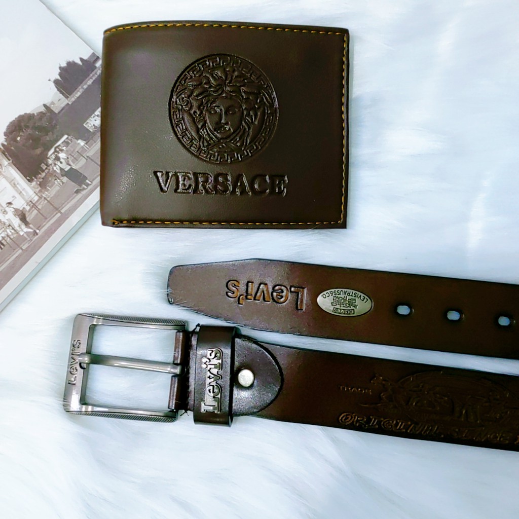 ❤️BỘ QUÀ TẶNG VÍ VESACE + THẮT LƯNG NAM LEVI'S