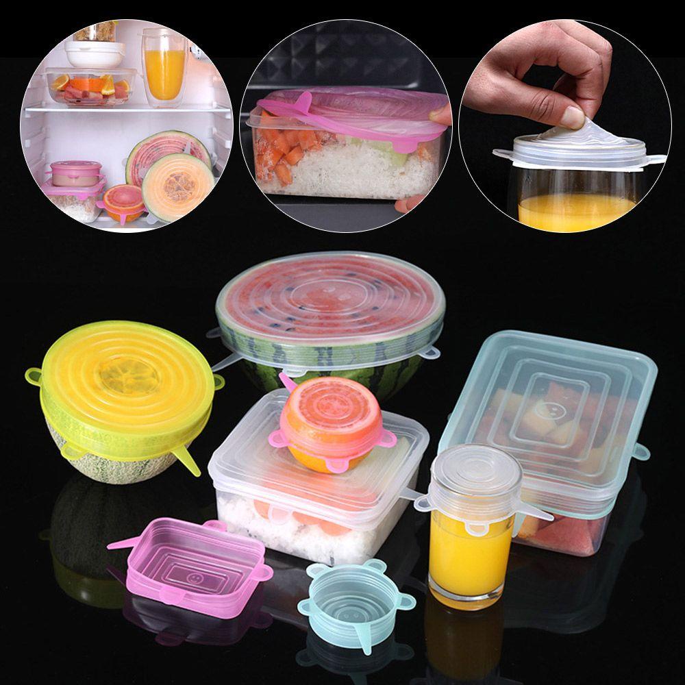 CONOPERY Bộ 6 Nắp Đậy Tô Chén Bảo Quản Thực Phẩm Tươi Mới