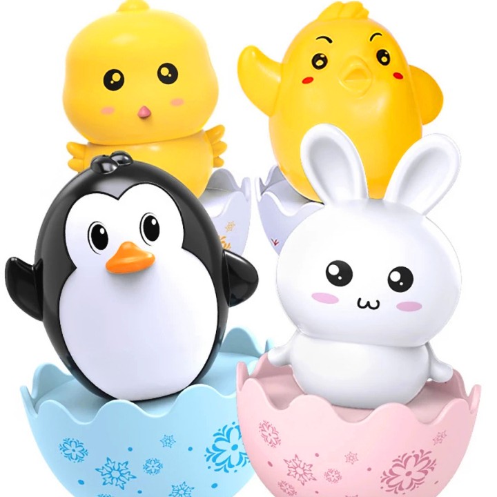 Lật đật cho bé hình thú hoạt hình ngộ nghĩnh đáng yêu hình gà con thỏ trắng và chim cánh cụt Baby-S – SDC041