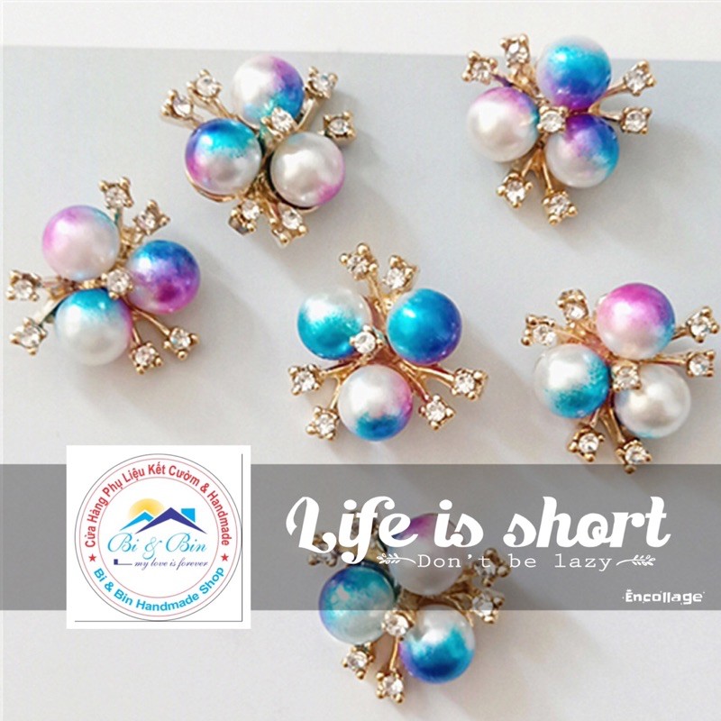 4 Center Hạt Trai Mix Màu Làm Phụ Kiện