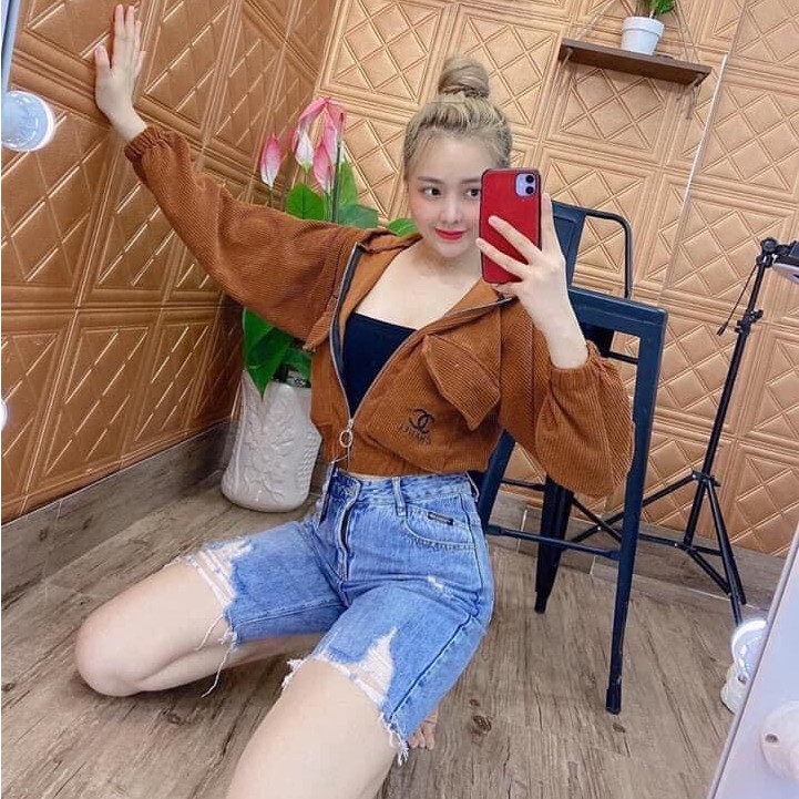 Áo Khoác Bomber Nhung Thêu Chữ HOAITHU654 | BigBuy360 - bigbuy360.vn