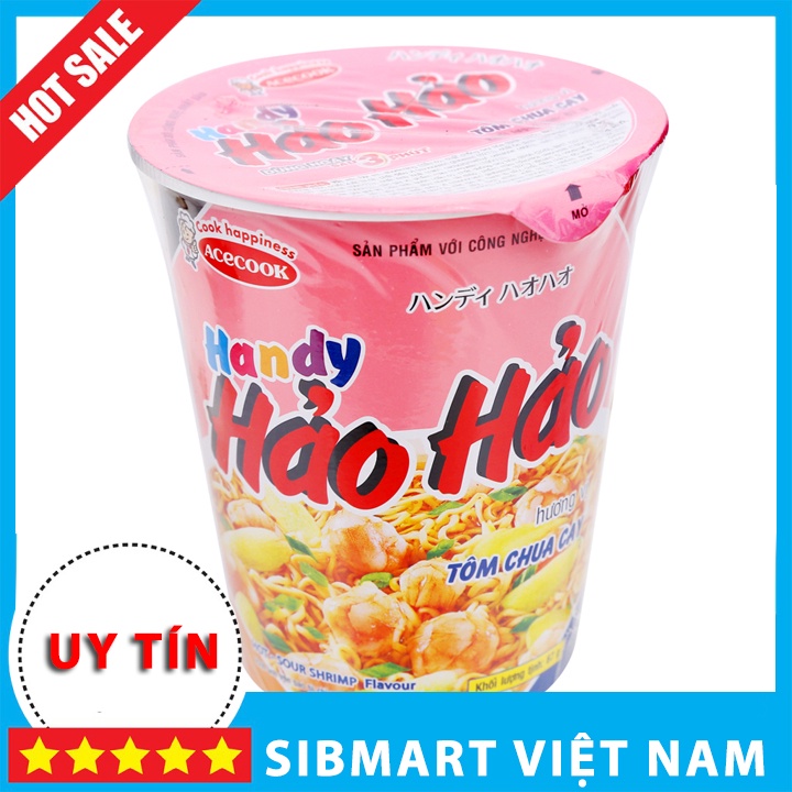 Mì ly Hảo hảo Acecook tôm chua cay 67g - SibMart Việt Nam - SC0384