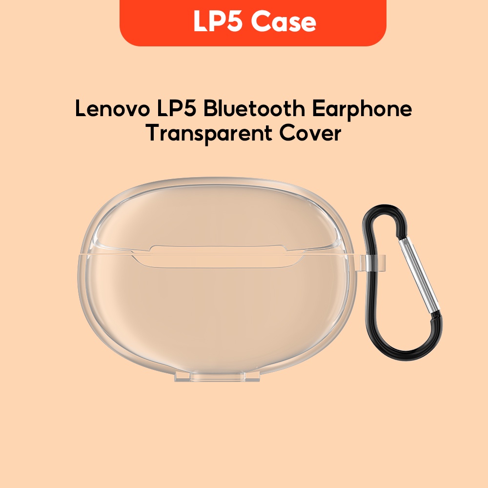 Vỏ bảo vệ hộp sạc tai nghe bluetooth không dây Lenovo LP5 chất liệu mềm trong suốt chống rơi nhiều màu sắc tùy chọn