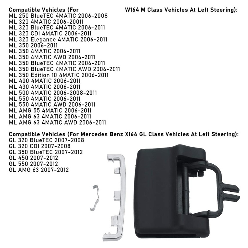 Set 2 Kẹp Lỗ Thông Khí Cho Mercedes-Benz W164 ML Class 2006-2011 X164 GL Class 2007-2012