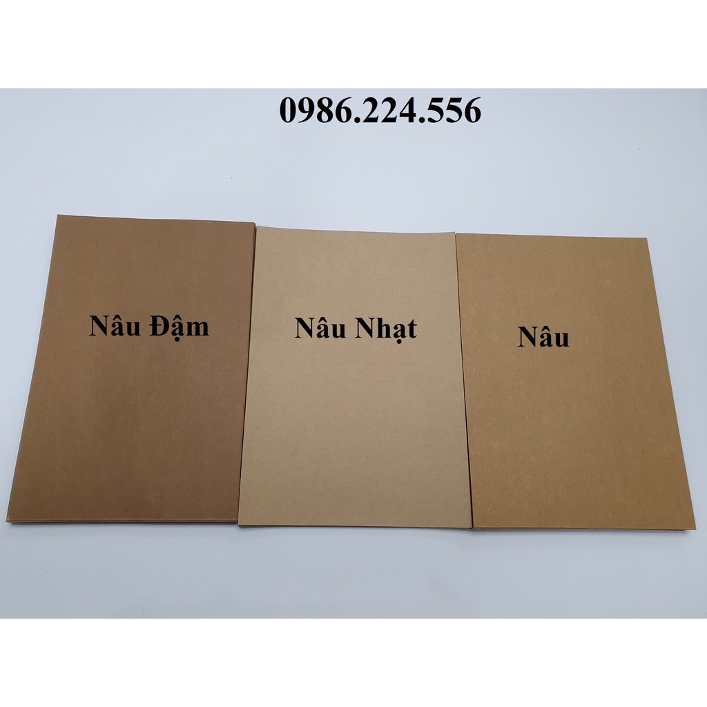 Giấy Kraft bìa cứng A4 làm thiệp handmade trang trí hộp quà định lượng 250 - 350gsm tệp 100 tờ