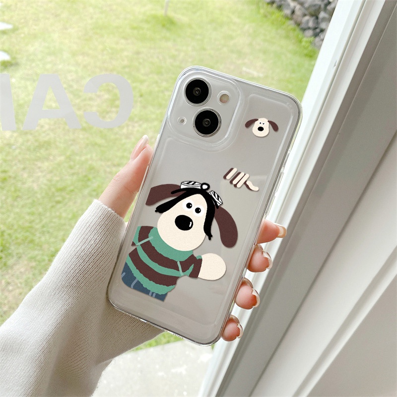 Ốp Điện Thoại TPU Acrylic Chống Sốc Hình Chú Chó Cho IPhone 14 Pro Max 11 12 13 Pro Max 8 7 14 Plus XR X XS Max SE 2020 SE3