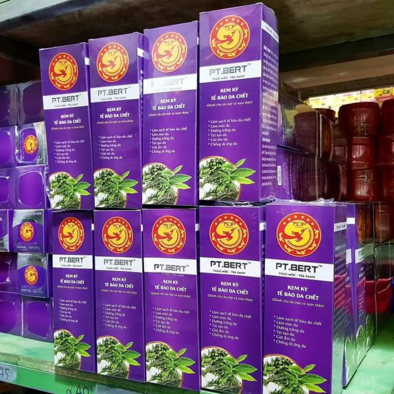 Tẩy da chết,pt bert thảo mộc trà xanh 250gr