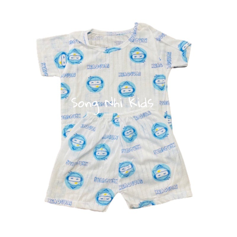 BỘ COTTON GIẤY CỘC TAY CHO BÉ TỪ 3 ĐẾN 16KG