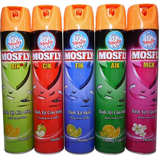 Bình xịt côn trùng Mosfly các mùi 600ml