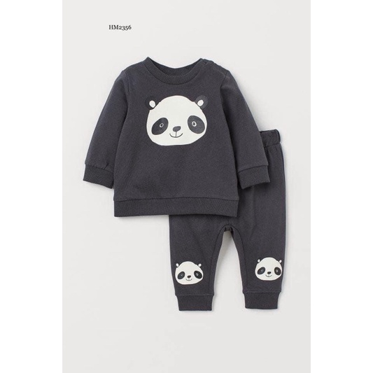 Bộ nỉ trần bông bé trai hm sale