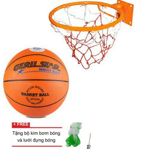 [HÀNG CHUẨN 360] Combo Vành rổ zensport 40cm + quả bóng rổ No 6 (bộ sản phẩm đầy đủ) Hàng Chính Hãng