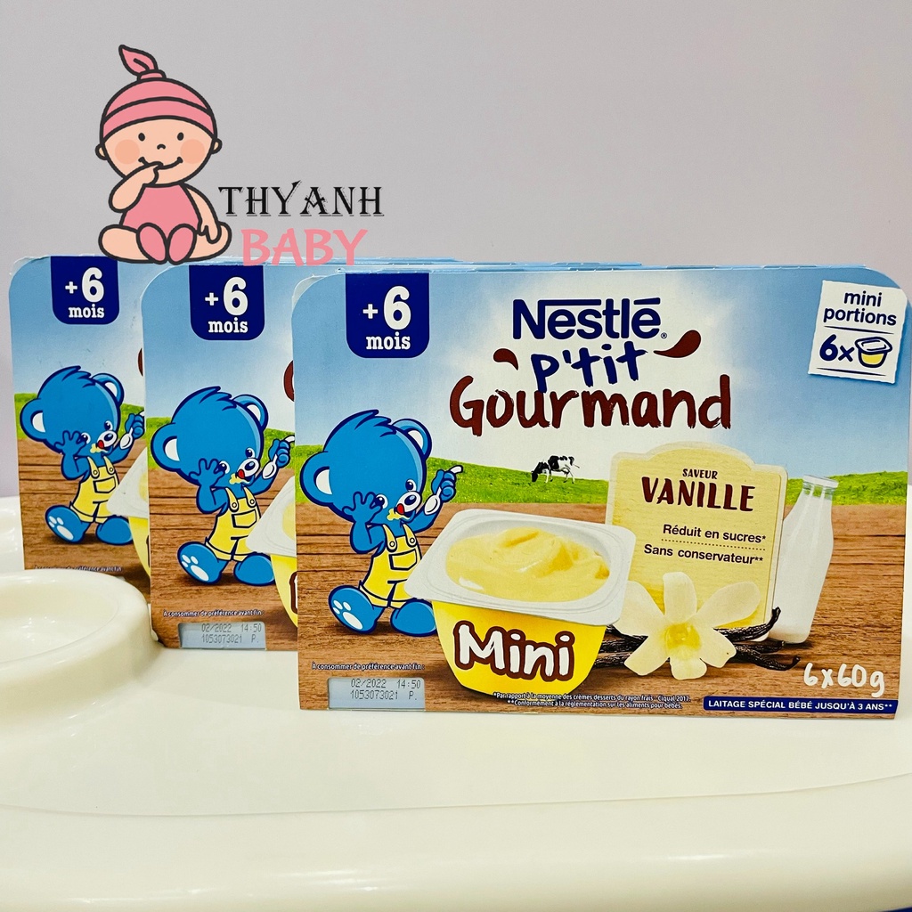 Váng sữa Nestle nội địa Pháp 6 hộp cho bé từ 6 tháng mẫu mới(T2/2023)