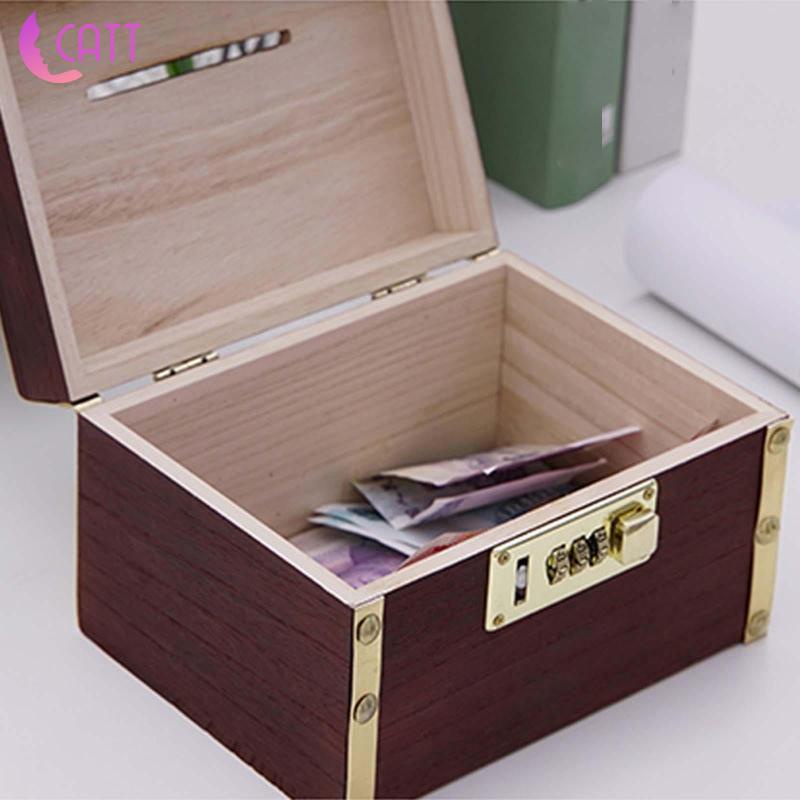 1  Hộp Đựng Tiền Tiết Kiệm Phong Cách Cổ Điển Có Khóa Mật Khẩu Dành Cho