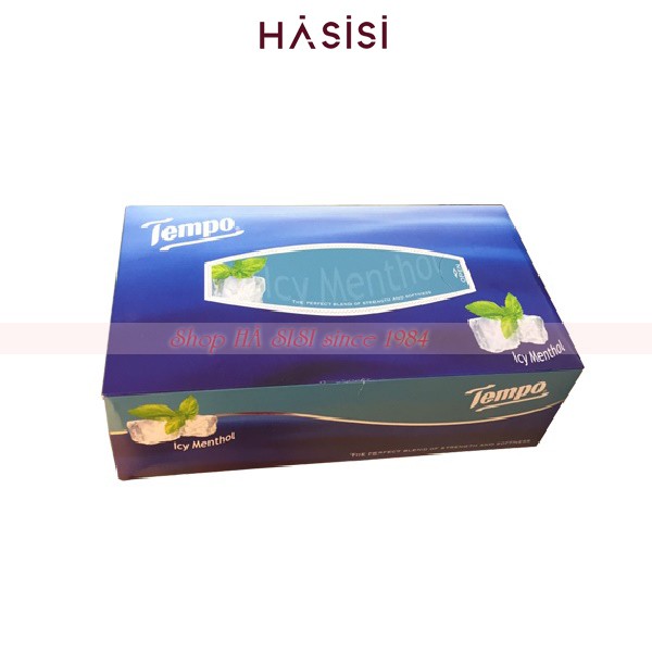 Khăn Giấy TEMPO - Box Facial Tissues 90 Tờ- ICy menthol