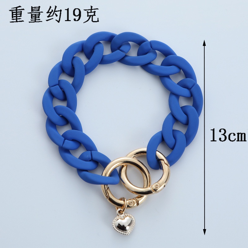 Móc Khóa Túi Xách Bằng acrylic Nhám Màu Xanh Dương Phong Cách Âu Mỹ Phổ Biến